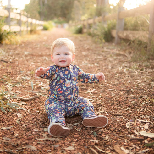 Monarch Store Bamboo Romper (Bootysuit) V3.0 LONG SLEEVED : Peter Rabbit Classic